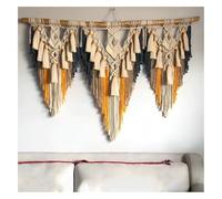 JCWGLY Tapiz De Pared Grande De Macramé Tejido A Mano, Colorido Estilo Art Déco, con Cuerda De Algodón para Decoración del Hogar, La Oficina, El Hotel Y La Habitación(B)
