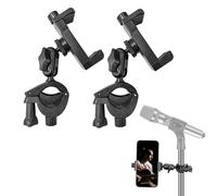 JCWNIY - Juego de 2 soportes para micrófono, soporte universal para teléfono, soporte giratorio de 360° para teléfono, soporte de teléfono giratorio de 360° para iPhone, Android, cualquier smartphone