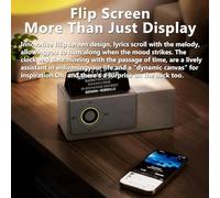 jcwwolk Altavoz Bluetooth Portátil, Reloj De Escritorio Creativo, con Letras Flotantes, Iluminación Ambiental 1800K, Diafragma De Bajo, para Casa, Viajes Y Decoración De Oficina