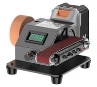 jcwwolk Mochilla De Lijado De Correa Eléctrica, Mochilla De Pulidor De Escritorio, Cinturones De Lijado De 10 Piezas, Ángulo Ajustable De 90 °, Velocidad 0-10000r / Min, para Madera Metálica