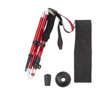 JCXIOC Bastones de Senderismo Bastón de Senderismo Plegable for Exteriores, bastón de Senderismo portátil for Acampar, telescópico, fácil de Poner en Bolsa, 5 Secciones, 1 Uds.(Red-95-110cm)