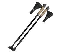 JCXIOC Bastones de Senderismo Bastones for Caminar, bastón telescópico de aleación de Aluminio, bastón for Caminar, 2 uds.(2PCS Black)