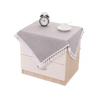 JCXIOC Funda De Mesilla De Noche Cubierta de Tela for mesita de Noche, tapete de Mesa, Mantel, Cubierta Antipolvo for el hogar, Cubierta de Tela, paño Antipolvo para Mesillas De Noche(Grey)