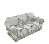 JCXIOC Funda de Sofá con Falda 1 Funda elástica Estampada for sofá con Falda, Protector de Muebles for Dormitorio, Sala Estar, decoración del hogar(Color 6,3seater(190-230cm))
