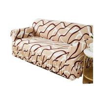 JCXIOC Funda de Sofá con Falda 1 Funda elástica for sofá con Estampado Floral y Falda, Protector de Muebles for Sala Estar, decoración del hogar(Color 1,S)