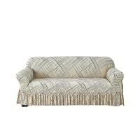 JCXIOC Funda de Sofá con Falda Funda de sofá elástica con Estampado Volantes for Sala Estar, Protector Muebles, fácil Instalar y Lavable(Color 12,2-Seater 145-185cm)