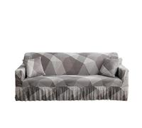 JCXIOC Funda de Sofá con Falda Funda de sofá elástica con Estampado Volantes for Sala Estar, Protector Muebles, fácil Instalar y Lavable(Color 22,3-Seater 190-230cm)