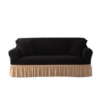 JCXIOC Funda de Sofá con Falda Funda de sofá elástica con Falda a Cuadros Rosa for Sala Estar, Funda for sillón 1, 2, 3 y 4 plazas, Fundas en Forma L(Color 19,2-Seater 120-170cm)