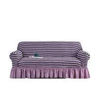 JCXIOC Funda de Sofá con Falda Funda de sofá elástica con Falda a Cuadros Rosa for Sala Estar, Funda for sillón 1, 2, 3 y 4 plazas, Fundas en Forma L(Color 12,1-Seat 70-120cm)