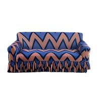 JCXIOC Funda de Sofá con Falda Funda de sofá elástica con faldón, Lavable, Protectora Muebles, Fundas Estampadas Base for Sala Estar(Color 17,2-Seater 145-185cm)