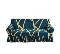 JCXIOC Funda de Sofá con Falda Funda de sofá elástica con faldón, Lavable, Protectora Muebles, Fundas Estampadas Base for Sala Estar(Color 14,2-Seater 145-185cm)