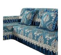 JCXIOC Funda de Sofá con Falda Funda de sofá Universal con Falda Grande for Las Cuatro Estaciones, Antideslizante, for Sala Estar, cojín Encaje, Toalla(Color 5,80x240x18cm)