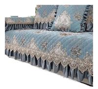 JCXIOC Funda de Sofá con Falda Funda de sofá Universal con Falda Grande for Las Cuatro Estaciones, Antideslizante, for Sala Estar, cojín Encaje, Toalla(Color 4,70x180x18cm)