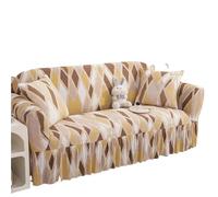 JCXIOC Funda de Sofá con Falda Funda Protectora elástica for sofá con Falda de 1, 2, 3 y 4 plazas(Color 25,L)