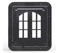 JCXIOC Puerta para Mascotas de Tamaño Grande Puerta mosquitera Grande for Perros con Solapa de Apertura for 4 entradas y Cierre automático for Gatos(Black,S)