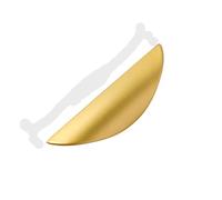 JCXIOC Tiradores de Muebles de Cocina Tiradores ocultos con forma de hoja oro for cajones armarios cocina, muebles, pomos tocador y dormitorio(1pc gold 64mm)