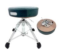 JCXIOC Trono de Batería Trono de batería Ajustable con Asiento Cuero y Base Cuatro Patas. Solución for Bateristas músicos(Dark Green)