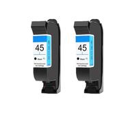 JCxYGAP Cartucho de Tinta 51645a Compatible con - 710c 720c 815c 832c 820cxi 830c 850c 870cxi 930c 980c(2 Black)