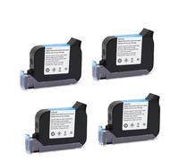 JCxYGAP Cartucho de Tinta de 5 uds para Altura de impresión de 12,7mm Compatible con Impresora portátil JS12 solvente ecológico de Secado rápido(JS12-Black-4pcs)