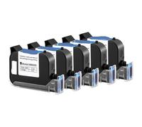 JCxYGAP Cartucho de Tinta de Secado rápido, Tinta Negra solvente Resistente al Agua de 12,7mm, Compatible con Impresora de inyección de Tinta portátil TIJ 1, 2, 3 y 5 Piezas(5PC-Black)