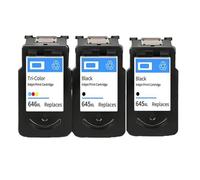 JCxYGAP Cartucho de Tinta PG645 CL646 PG645XL CL646XL Compatible con Impresora MG2460 2560 MX496 TS206 306 3160 3465(2Black 1Color)