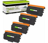 JCxYGAP Cartucho de tóner 1 4PK TN920 TN920XL Compatible con Impresora HL L6210DW HL L5210DW HLL5215DW con Chip(4PK)