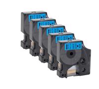 JCxYGAP Cinta 45013 45010 45018 45024 12 mm Compatible con LabelManager 160 280 COLORPOP Label Maker 5 o 10 Piezas(5PK Black on Blue)