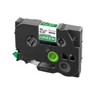 JCxYGAP Etiqueta de 22 Colores Compatible con 231 131 231 335 431 531 631 731 831 931 M31 Cinta laminada Cinta de Impresora de 12 mm para rotuladora(White on Green)