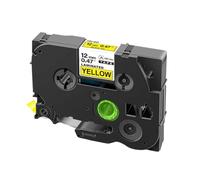 JCxYGAP Etiqueta de 22 Colores Compatible con 231 131 231 335 431 531 631 731 831 931 M31 Cinta laminada Cinta de Impresora de 12 mm para rotuladora(Black on Yellow)