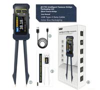 JD-1795 LCR puente pinzas multímetro para componentes SMD, prueba resistencia capacitancia inductancia factor Q, recargable a través de tipo C, herramienta