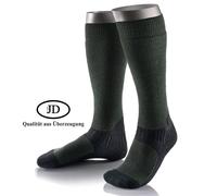 JD Calcetines Caza Merino, Hechos en Alemania, Verde, Largo Media Pierna