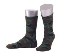 JD J. Dirks Calcetines de Camuflaje Verde Militar para Hombre y Mujer - Estilo Deportivo, Cómodos y Resistentes (FR/ES, Números, 39, 41, Regular, Regular, Verde)
