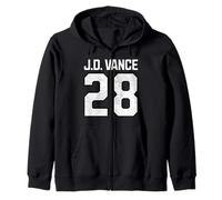 JD Vance 2028 para Presidente Número 28 Vintage Sudadera con Capucha