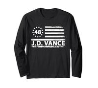 JD Vance 2028 Presidente 48 Vance 48º Presidente Funny Manga Larga