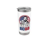JD Vance 2028 Presidente USA Bandera Campaña Electoral Vaso térmico de acero inoxidable de doble pared