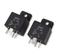 JD1912 Relé automotriz de 4 pines 40 A 12 V SPST relé para coche, camión, furgoneta, motocicleta, barco, paquete de 2