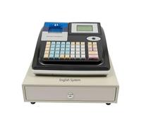 JDBDU Caja registradora electrónica, versión inglesa con cajón de efectivo, 48 teclas, doble pantalla LED, caja registradora, varios métodos de pago, caja registradora electrónica para restaurantes,