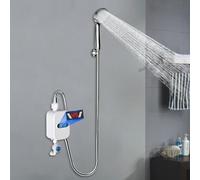 JDBDU Calentador de agua para ducha, 3500 W, pequeño calentador de agua eléctrico con ducha de mano, mini calentador de agua para baño