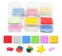 JDBlissful Goma Moldeable 12 Piezas Goma de Borrar Moldeable de Masilla Suave con Estuche Transparente, Goma Moldeable Borrar de Colores para Artistas Niños Dibujo y Escritura Marcas Material Escolar