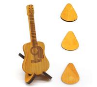 JDBlissful Porta Plettri per Chitarra Plettri e Plettri in Legno con 3 púas Únicas, Flessibili per Chitarra in Vero Legno Pregiatopara Guitarra Acústica y Bajo Chitarra Elettrica, Acustica o Bassr