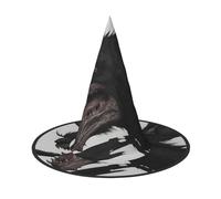 JDbncxe 2 sombreros de Halloween - Brujas con estampado de murciélago mutante, accesorio de cosplay, diadema festiva de carnaval, gorra mágica de mago