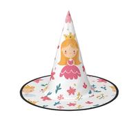 JDbncxe 2 sombreros de Halloween - Cuentos de hadas en dibujos animados impresión de brujas decoración fiesta, accesorio de cosplay, diadema de carnaval festivo, gorra mágica de mago