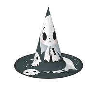 JDbncxe 3 sombreros de Halloween - Pequeño fantasma saltando impresión bruja decoración fiesta, accesorio de cosplay, diadema de carnaval festivo, gorra mágica de mago