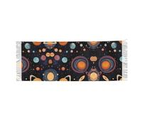 JDbncxe Bufanda con flecos de cachemira con estampado de Cars in the Desert para mujer, chal de moda con borlas, suave y cálido pashmina, Planeta de arte abstracto, Talla única