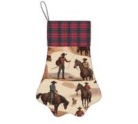 JDbncxe Calcetines de Navidad con estampado de planetas coloridos de fantasía, decoración colgante de Navidad para chimenea, árbol, fiesta de vacaciones, Gente del desierto, Altoa única