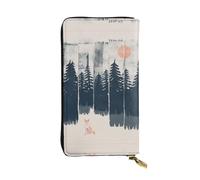 JDbncxe Cartera de piel con estampado abstracto de libélula roja, ligera con tarjetero de crédito, efectivo, monedas, recibos, organizador de chequeras, Wilderness Fox Art, Talla única