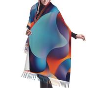 JDbncxe Chal con flecos con estampado de amor rosa fantasía para mujer, bufanda de cachemira, perfecto para otoño e invierno, envoltura ligera de pashmina, Un choque de colores, Talla única