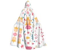 JDbncxe Disfraz de capa con capucha para Halloween, unisex, para adultos, con estampado de dibujos animados, capa para fiestas, carnavales, exposiciones de cómics y más