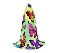 JDbncxe L Capa con capucha de Halloween con estampado de enjambre de mariposas, capa de disfraz unisex para cosplay, exposición de cómics, fiesta de carnaval