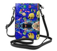 JDbncxe Lord Howe Island - Bolso pequeño con estampado de tortuga marina para teléfono celular, bolso cruzado con correa ajustable, perfecto para la vida cotidiana, uso al aire libre, Peces de mar